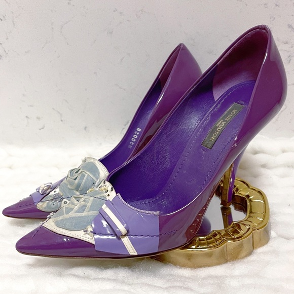 Louis Vuitton Shoes - Auth Louis Vuitton RARE Limited Ed Purple Riviera Pumps